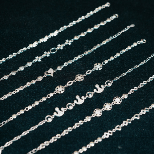 Designed Silver Anklets