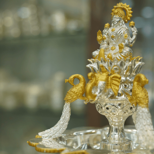 Gold Plated Silver Lamp