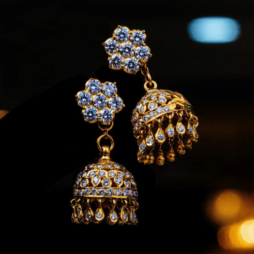 Gold Jhumka Earring